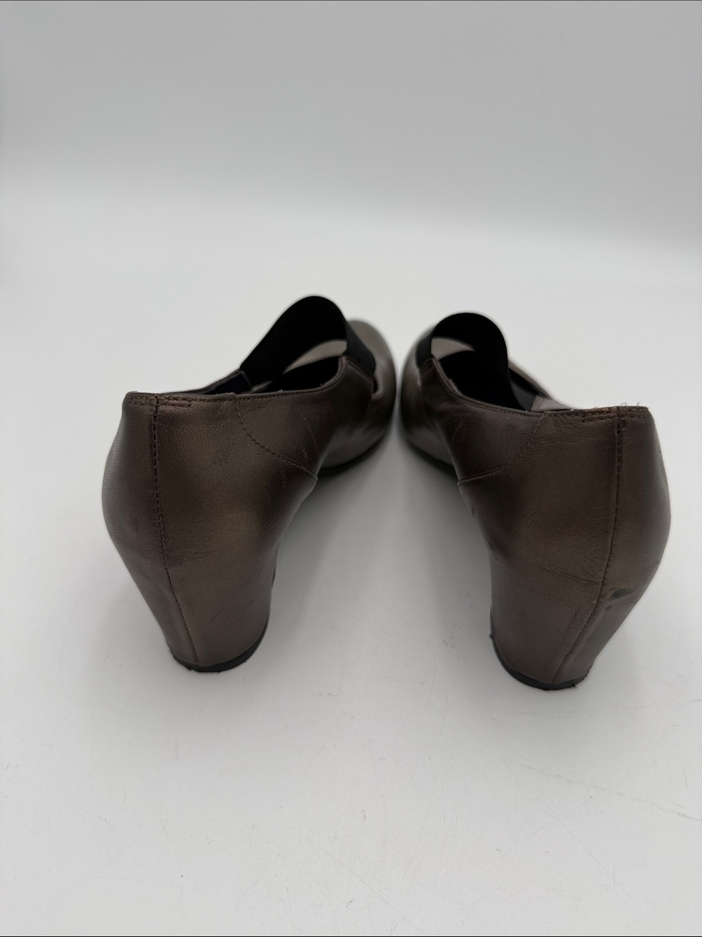 Vaneli Metallic Bronze Mary Jane Pumps Elastic Strap women 9M office Y2K pull on - Picture 3 of 12